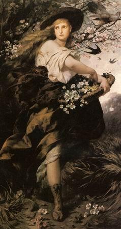 Henry Keller Flora oil painting image